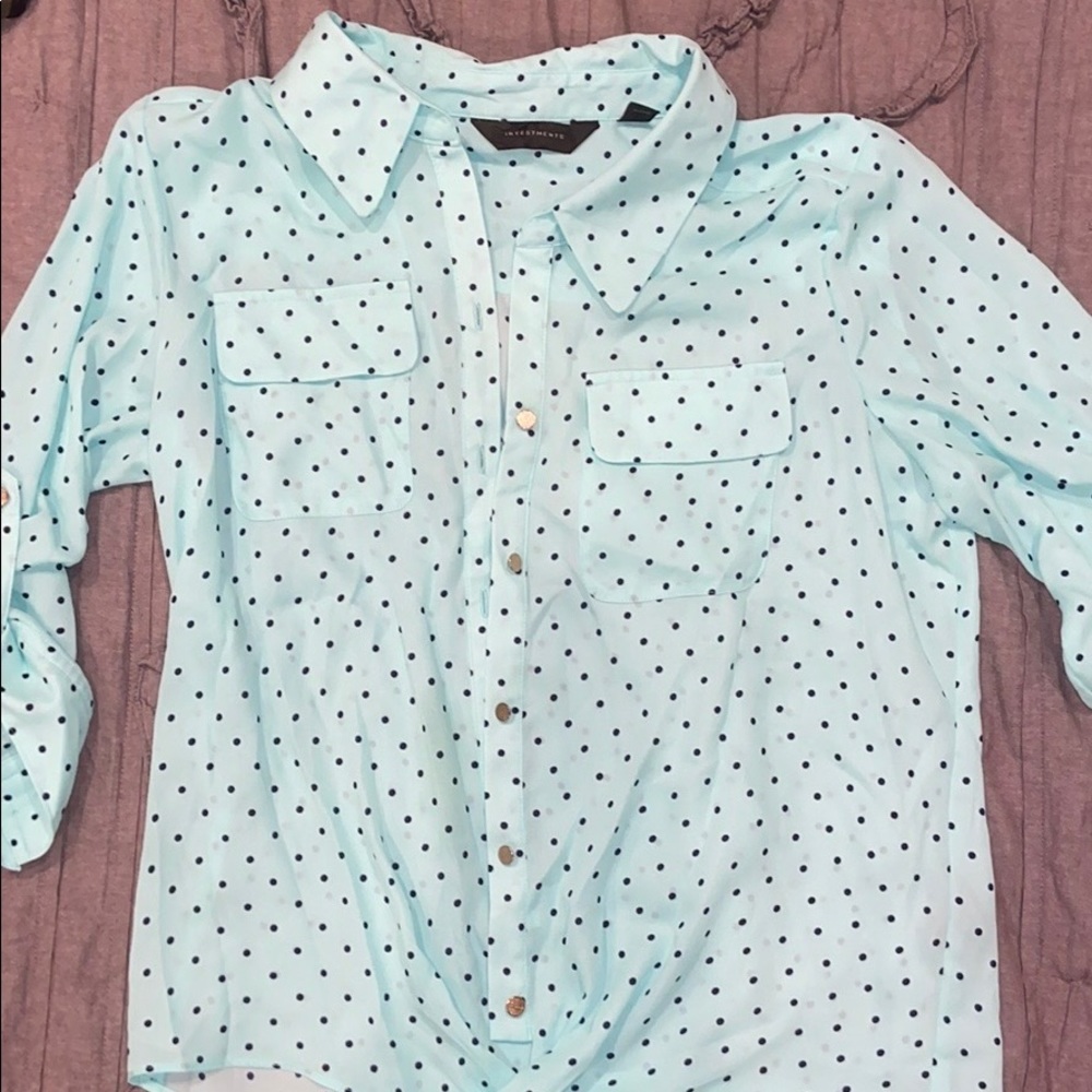 Blue button down